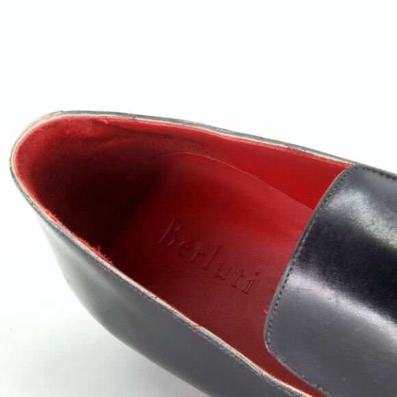BERLUTI James Tobacco Leather Brogue Goodyear Construction Slip On sz 11.5 main image 4